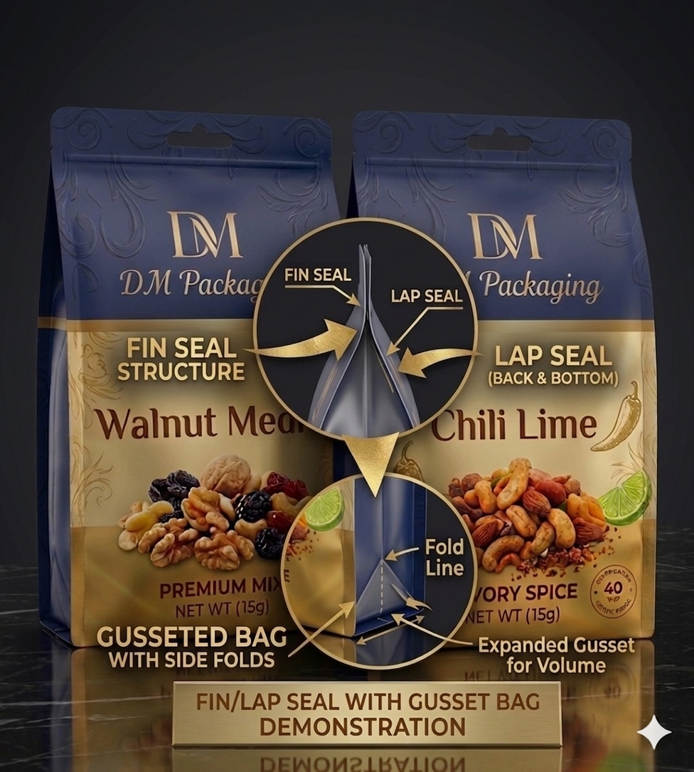 Fin/Lap Seal with Gusset Pouch